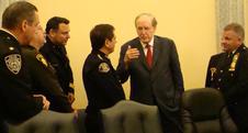 Chairman Rockefeller meets with uniformed public safety officials.